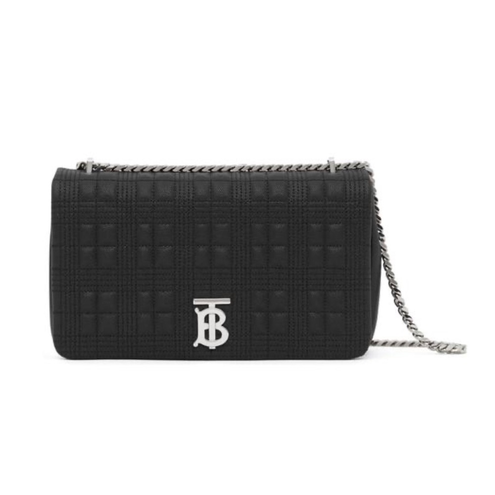 Burberry Black Calfskin Leather Shoulder Bag